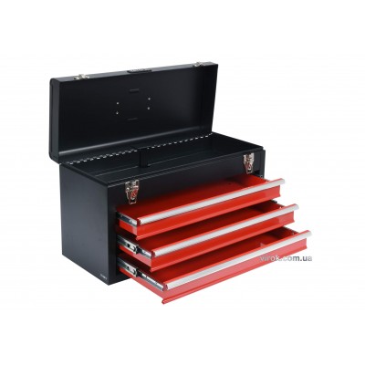 Ящик для инструментов металлический YATO с 3 шуфлядами 218 х 300 х 520 мм