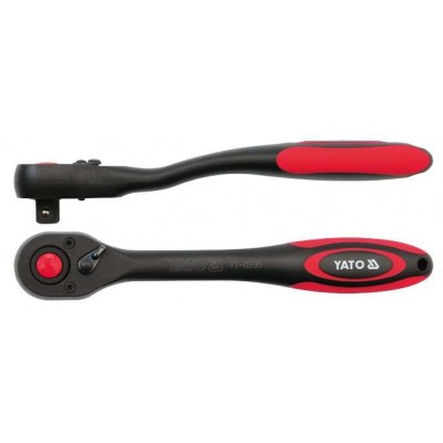 Трещотка 1/4" с изогнутой ручкой YATO 144 мм 72 зубца