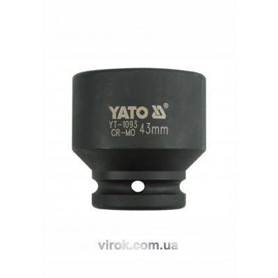 Головка торцевая ударная шестигранная YATO 3/4" М43 х 57 мм