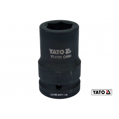 Головка торцевая ударная шестигранная YATO 1" М27 x 80 мм Cr-Mo