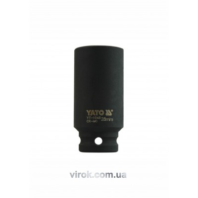 Головка торцевая ударная шестигранная YATO 1/2" М28 х 78 мм