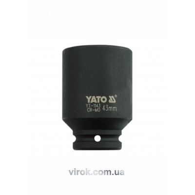 Головка торцевая ударная шестигранная YATO 3/4" М43 х 90 мм