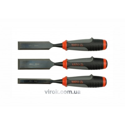 Набор стамесок YATO с полимерными ручками 16, 25, 32 мм 3 шт