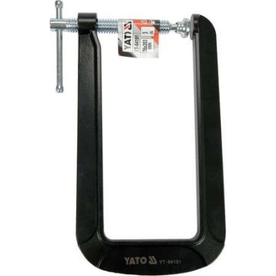 Струбцина з гвинтовим затискачем YATO, тип "С" глибока, 76х 203 мм