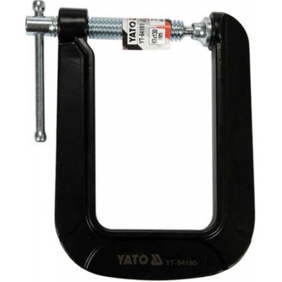 Струбцина з гвинтовим затискачем YATO, тип "С" глибока, 63х 130 мм