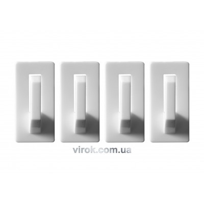 Гачки настінні VOREL самоклеючі, набір 4 шт.