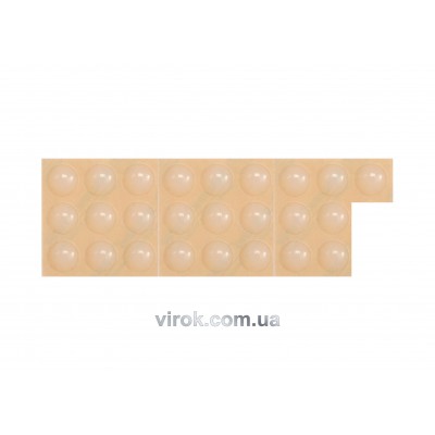 Прокладка силиконовая самоклеящаяся под мебель VOREL, 8мм, набор 25шт [32/576]
