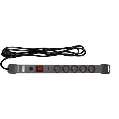 Удлинитель сетевой STHOR 72372 (l= 3 м, колодка- 5 гнезд и вкл, 3-жильный Ø=1,5 мм², с заземл. и защита)