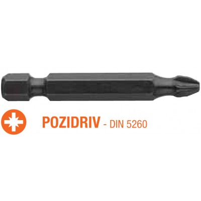 Насадка викруткова USH Industry : Pozidriv PZ2 x 50 мм. Torsion подовжена, Уп. 10 шт. Насадка викруткова USH Industry : Pozidriv PZ2 x 50 мм. Torsion подовжена, Уп. 10 шт.