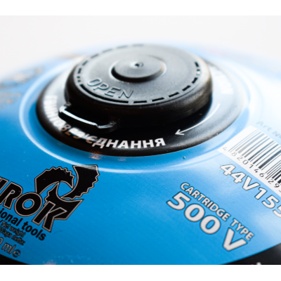 Баллон газовый одноразовый VIROK 44V155 (500g/870ml, для плиты и кемпинга (EN417) BUTAN)