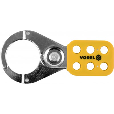Зажим пружинный стальной VOREL Ø6 x 48 мм для 6 навесных замков с дугой Ø≤ 10 мм Зажим пружинный стальной VOREL Ø6 x 48 мм для 6 навесных замков с дугой Ø≤ 10 мм