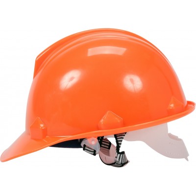Каска для захисту голови VOREL оранжева з матеріалу HDPE