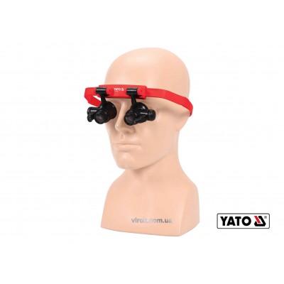 Лупы на голову с подсветкой YATO 2 LED 4 пары с кратностью х10, х15, х20, х25 Лупы на голову с подсветкой YATO 2 LED 4 пары с кратностью х10, х15, х20, х25
