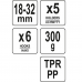 Вішалка для присадибного інвентара FLO, 6 гаків і 5 комірок з діапаз.- 18х 32 мм Вішалка для присадибного інвентара FLO, 6 гаків і 5 комірок з діапаз.- 18х 32 мм