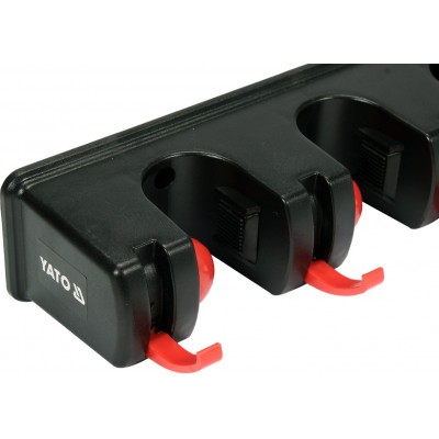 Вішалка для присадибного інвентара YATO, 6 гаків і 5 комірок з діапаз.- 18х 32 мм Вішалка для присадибного інвентара YATO, 6 гаків і 5 комірок з діапаз.- 18х 32 мм