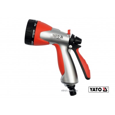 Ороситель-пистолет 8-режимный YATO YT-99841 (к шлангу 1/2", ABS-пластик) Ороситель-пистолет 8-режимный YATO YT-99841 (к шлангу 1/2", ABS-пластик)