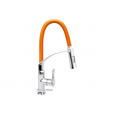 Смеситель для кухонной мойки FALA FLEXIBLE-2 75678 (с гибкой оранжевой воронкой и регуляцией потока воды 60 см)