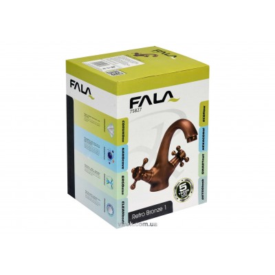Смеситель для раковины двухвентильный FALA RETRO BRONZE 1 75827 Смеситель для раковины двухвентильный FALA RETRO BRONZE 1 75827