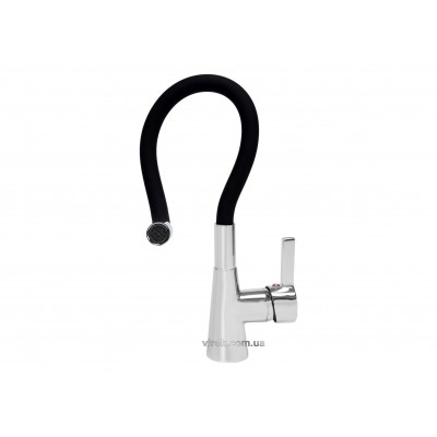 Смеситель для кухонной мойки FALA FLEXIBLE 75705 с гибкой черной лейкой