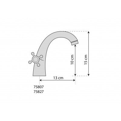 Смеситель для раковины двухвентильный FALA RETRO BRONZE 1 75827 Смеситель для раковины двухвентильный FALA RETRO BRONZE 1 75827