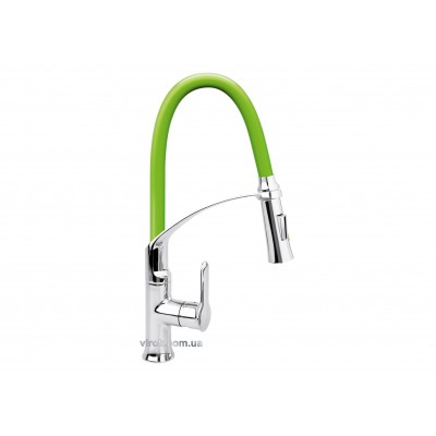 Смеситель для кухонной мойки FALA FLEXIBLE-2 75679 (с гибкой зеленой лейкой и регуляцией потока воды 60 см)