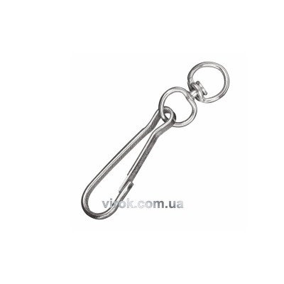 Карабин пружинный с вертлюгом гальванический №55