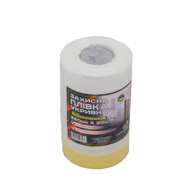 Плівка захисна з малярним скотчем VIROK  550мм х 20м х 1,6мм