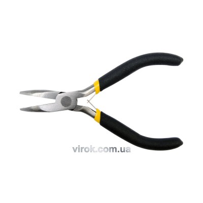 Щипці - тонкогубці міні VOREL : вигнуті, L= 125 мм, з ізольованими ручками [12/120]