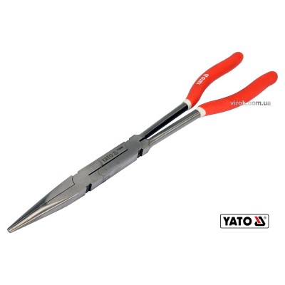 Щипці прямі подовжені з 2 шарнірами YATO : L= 340 мм, HRC 50, Cr-V