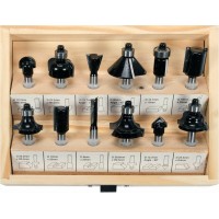 Набір фрез по дереву VOREL, зі шпинделем Ø=8 мм, 12 шт. Набір фрез по дереву VOREL, зі шпинделем Ø=8 мм, 12 шт.