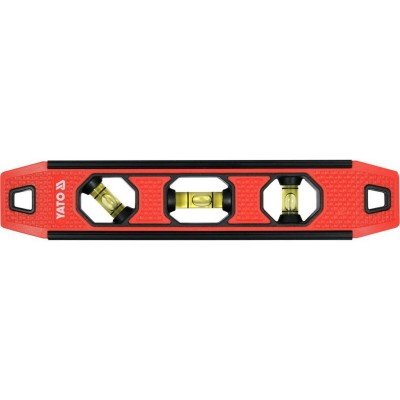 Уровень "TORPEDO" с алюминиевым корпусом YATO: L=230 мм. 3 капсулы, магнит Уровень "TORPEDO" с алюминиевым корпусом YATO: L=230 мм. 3 капсулы, магнит