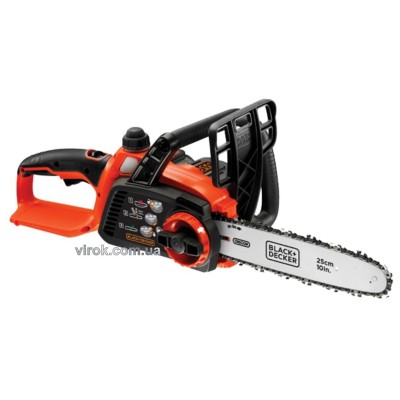 Пила цепная аккумуляторная Black&Decker GKC1825L20-QW (Li-Ion 18 В, 2 Агод, шина L=25 см, зарядное устройство)