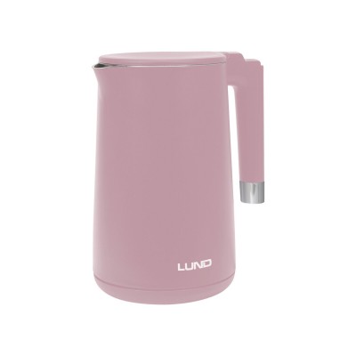 Электрочайник с термостатом из нержавеющей стали LUND 68209 (1,5 л, розовый, 2200 Вт, 230 В)