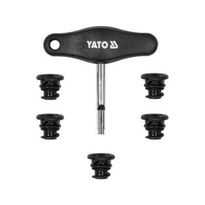 Средства для обслуживания пробок слива масла YATO YT-05994 (с Т-видным воротком к авто системам VAG, 6 элементов)
