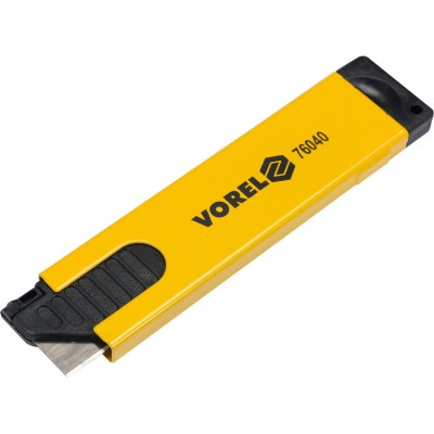 Нож безопасный Vorel 76040 (104x25x7 мм, лезвие 40x20 мм) Нож безопасный Vorel 76040 (104x25x7 мм, лезвие 40x20 мм)