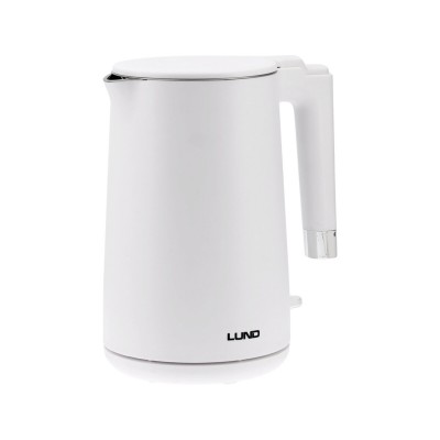 Электрочайник с термостатом из нержавеющей стали LUND 68207 (1,5 л белый, 2200 Вт, 230 В) Электрочайник с термостатом из нержавеющей стали LUND 68207 (1,5 л белый, 2200 Вт, 230 В)