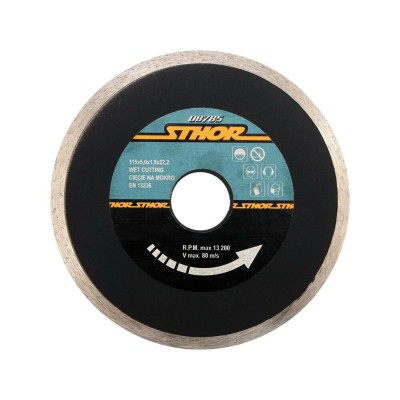 Диск отрезной смазочный алмазный STHOR 08785 (Ø= 115 мм, t-1,9 х h- 5 мм по кам, бетону, керамике)