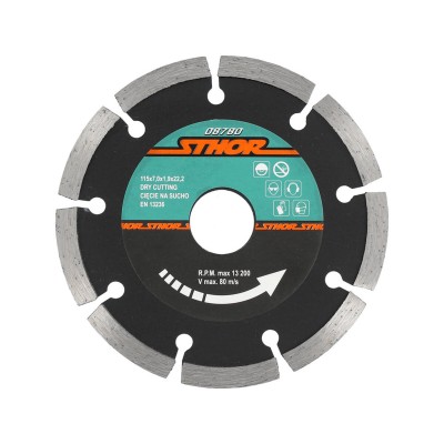 Диск отрезной алмазный сегментный STHOR 08780 (Ø= 115 мм, t-1,9 х h- 7 мм по кам, бетону, керамике)