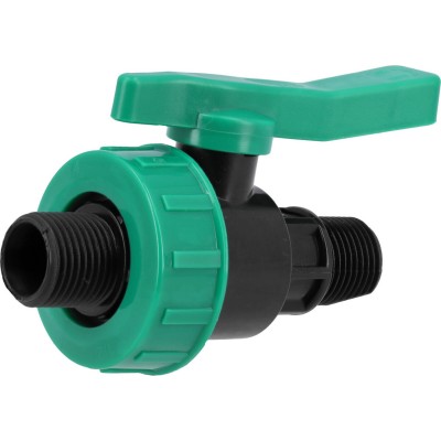 Кран шаровой к водяным пластиковым трубам FLO (Ø= 1/2" Х 1/2" M/M-резьба из полипроп, для давления 16Bar) Кран шаровой к водяным пластиковым трубам FLO (Ø= 1/2" Х 1/2" M/M-резьба из полипроп, для давления 16Bar)