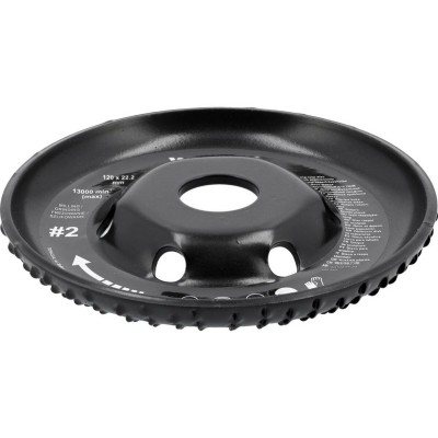 Диск-фреза радиальный к КШМ YATO YT-59156 по дереву, шпатлевке, гипсу; Ø=120/22.2 мм, t= 16/13мм шероховатый №2