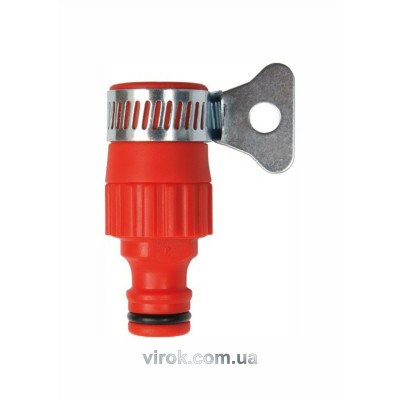Адаптер садовый наружный YATO YT-8970 (Ø= 1/2", с хомутом/ABS)