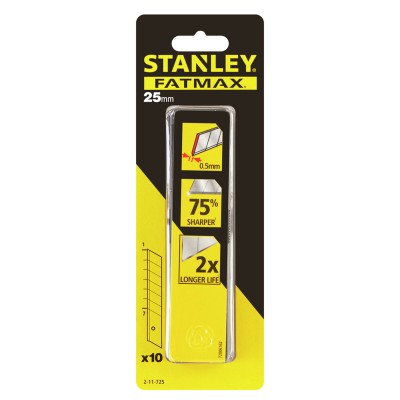Лезвия сменные с отломными сегментами STANLEY FatMax 2-11-725 (M=25 мм. 10 Шт/Уп.)