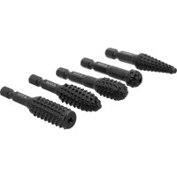 Набор фрез рашпильных разной формы по дереву YaTo YT-61747 (с 6-гран. шпинделем 1/4", Ø= 12 мм, 5 шт.) Набор фрез рашпильных разной формы по дереву YaTo YT-61747 (с 6-гран. шпинделем 1/4", Ø= 12 мм, 5 шт.)