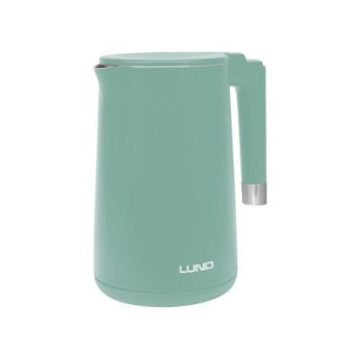 Электрочайник с термостатом из нержавеющей стали LUND 68208 (1,5 л бирюзовый, 2200 Вт, 230 В)