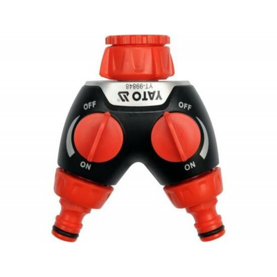 Разветвитель садового шланга YATO YT-99848 (Ø= 3/4" и 1" ABS-пластик)