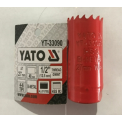 Пила кольцевая BI-METAL YaTo YT-33090 HSS M-3, Ø=27 мм