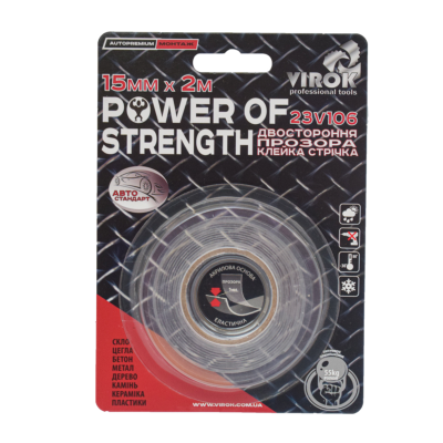 Лента автомобильная 2-сторонняя VIROK 23V107 Power of strength (19 мм х 5 м)