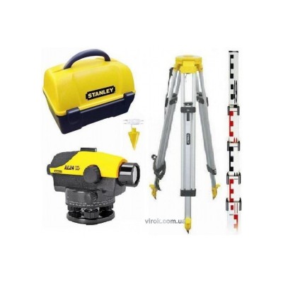 Нивелир оптический STANLEY 1-77-160 AL24 GVP со штативом и геодезической линейкой l=5 м