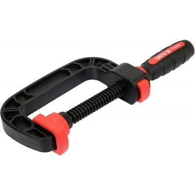 Струбцина з гвинтовим затискачем з нейлона  YATO, тип "С", 75 мм, глиб.- 70 мм