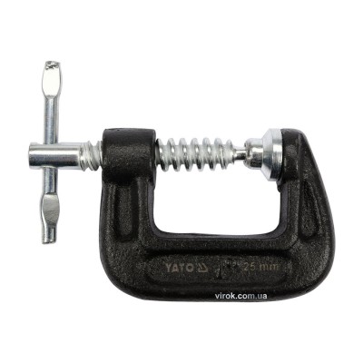 Струбцина з гвинтовим затиском "G" подібна YATO; l= 25 мм (1")
